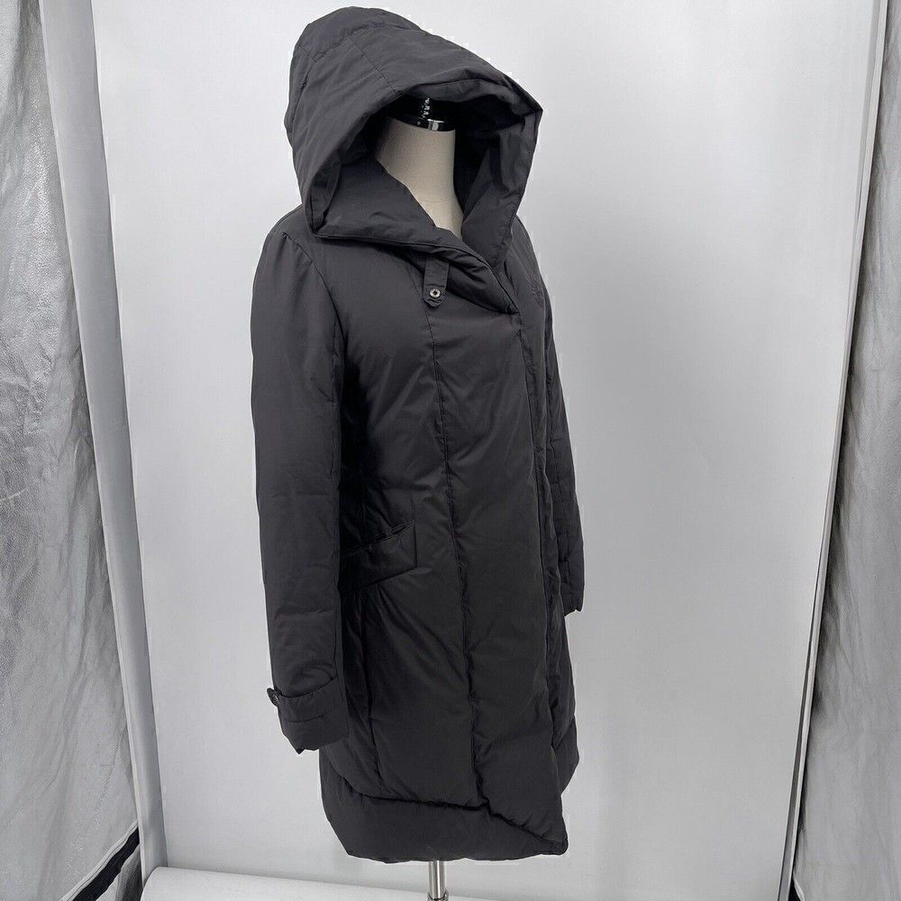 Ugg Australia womans puffer jacket small duck down black hoodie BoxL